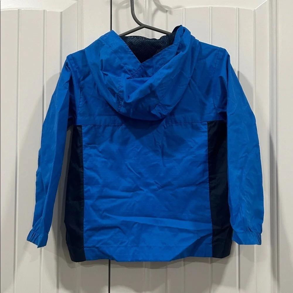 Columbia Vibrant Blue and Dark Hooded Jacket
